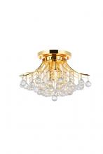 Elegant V8000F19G/RC - Toureg 6 Light Gold Flush Mount Clear Royal Cut Crystal