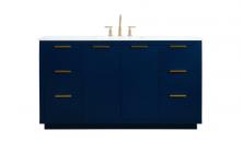 Elegant VF19460BL - 60 inch Single bathroom vanity in blue