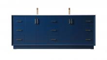 Elegant VF19684DBL - Hayes Vanity Cabinet 9Dw 4Dr 84"W x 22"D x 35"H blue