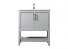 Elegant VF26630GR - 30 Inch SIngle Bathroom Vanity In Grey