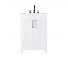 Elegant VF29524WH - Vanity Cabinet 2Dr 24x21.5x35 White