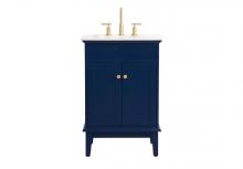 Elegant VF30124BL - 24 Inch Single Bathroom Vanity in Blue