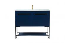 Elegant VF42540MBL - 40 Inch Single Bathroom Vanity in Blue