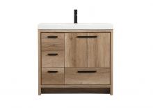 Elegant VF46036NT - 36 inch Single bathroom vanity in natural oak