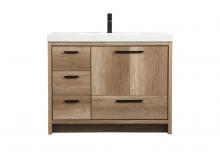 Elegant VF46042NT - 42 inch Single bathroom vanity in natural oak