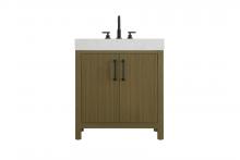 Elegant VF60630MCB - Vanity Cabinet 2DR 30"W x 22"D x 34"H Chestnut Brown