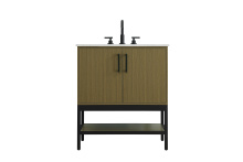 Elegant VF60730MCB - Vanity Cabinet 2Dr 30"x22"x34" Chestnut Brown