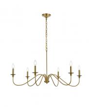 Elegant LD5056D42SG - Rohan 42 Inch Chandelier in Satin Gold