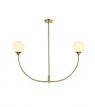 Elegant LD816D42SG - Nyomi 42 inch chandelier in Satin Gold
