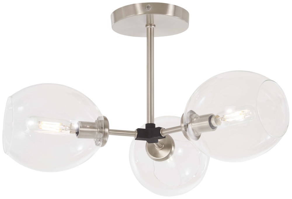 3 Light Semi Flush