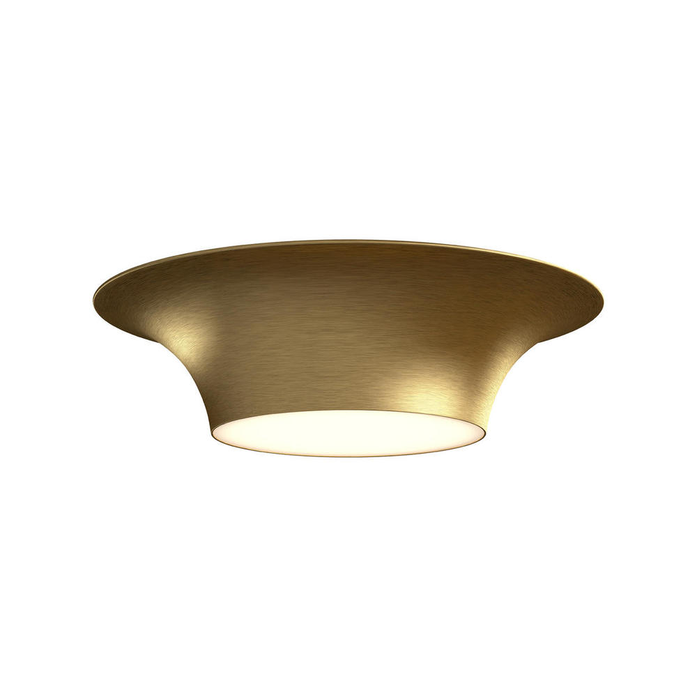 Emiko 16-in Brushed Gold 2 Lights Flush Mount