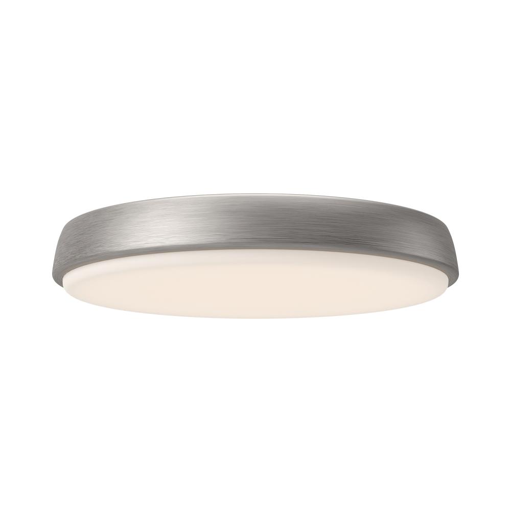 Laval 15-in Brushed Nickel LED Flush Mount