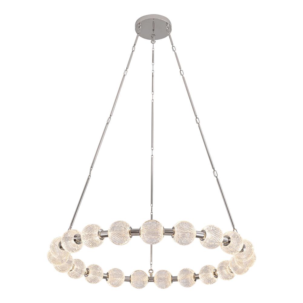 Marni 41-in Polished Nickel LED Chandelier