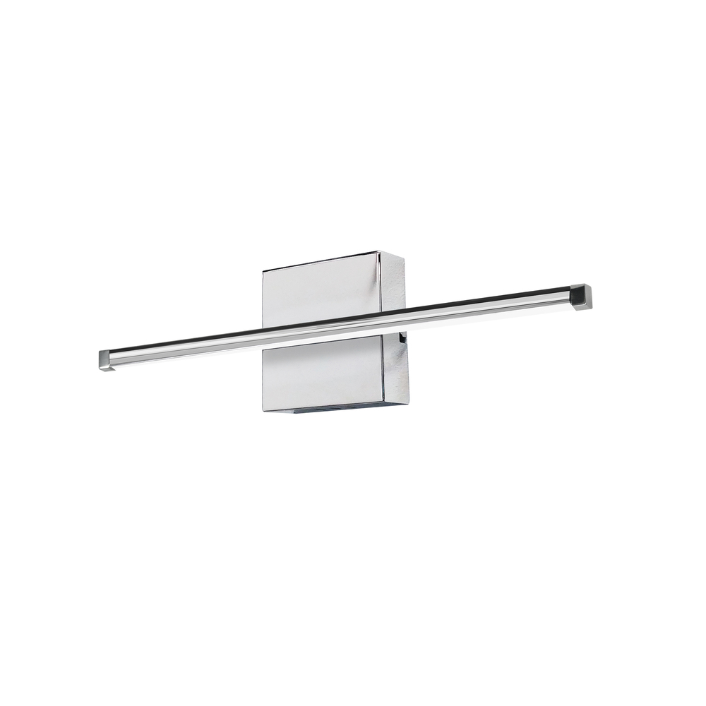 19W LED Wall Sconce, Polished Chrome with White Acrylic Diffuser