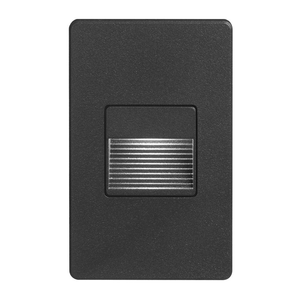 Black Rectangle Indoor/Outdoor 2W Wall Light