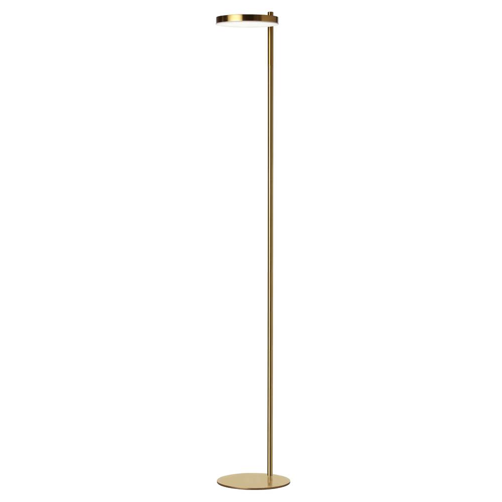 1 Light LED Fia Floor Lamp Aged Brass