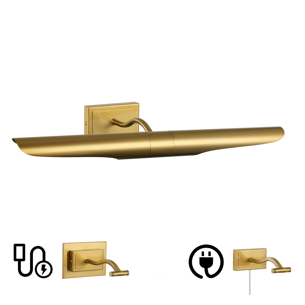 2 Light Aged Brass Picture Light