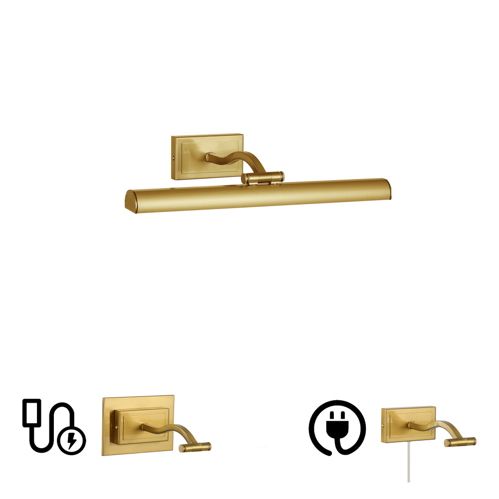 5 Colour Change Temp 20W Aged Brass Picture Light