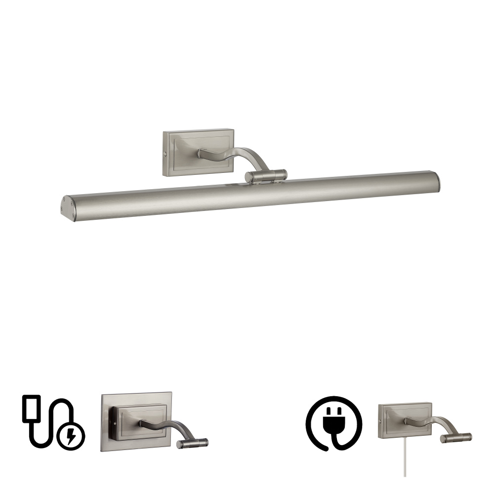 5 Colour Change Temp 30W Satin Chrome Picture Light