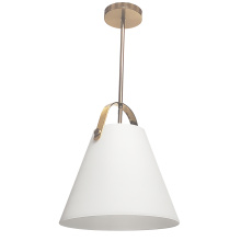 Dainolite POL-121P-AGB-WH - 1LT Pendant, AGB w/ Opal Glass