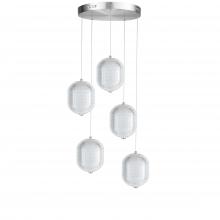 Dainolite PRI-1530LEDP-PC - 30W Multi Pendant, PC w/ CLR Pattern Acrylic