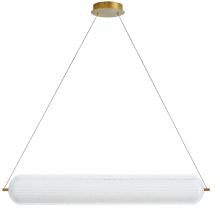 Dainolite PRI-4236LEDHP-AGB - 36W Horizontal Pendant Aged Brass with Clear Acrylic Diffuser