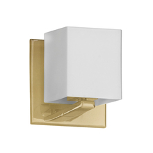 Dainolite V1230-1W-AGB - 1 Light Halogen Wall Sconce, Aged Brass with White Glass