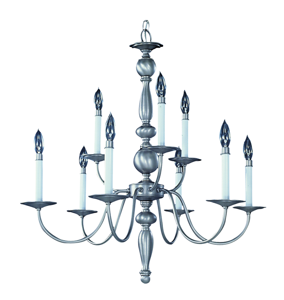 9-Light Polished Brass Jamestown Dining Chandelier