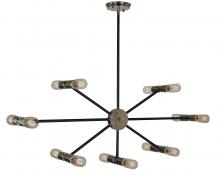 Framburg 5088 PN/MBLACK - 14-Light Nebula Dining Chandelier