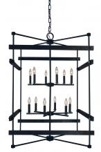 Framburg 5278 MBLACK - 12-Light Matte Black Rustic Chic Chandelier