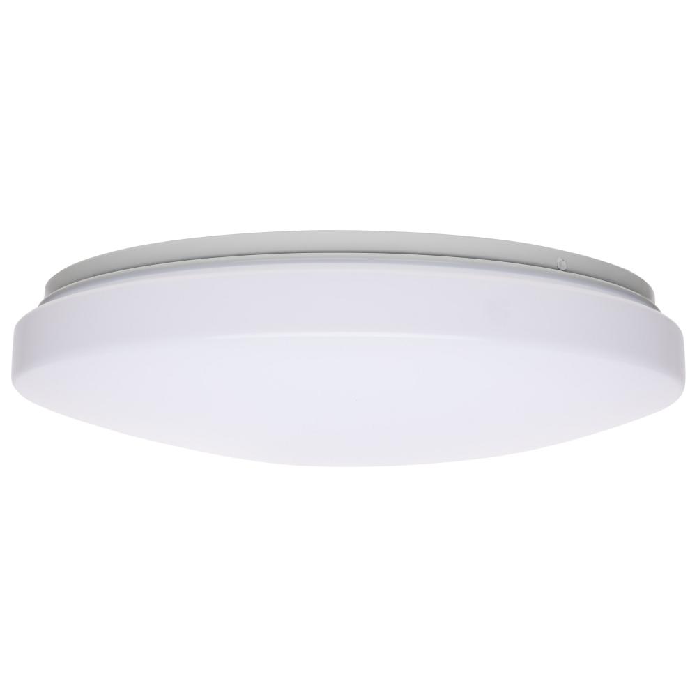 14 Inch LED Cloud Fixture 0-10V Dimming; CCT Selectable; White Finish
