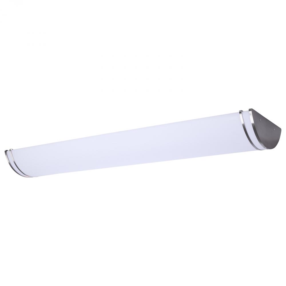 Glamour; LED 50 Inch Linear Flush Mount; Brushed Nickel Finish; 27K/3K/35K/4K/5K CCT Selectable