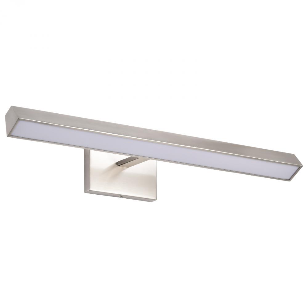 Mila; 2 Foot LED Picture Light; 3 CCT Selectable; Brushed Nickel Finish; Acrylic Lens