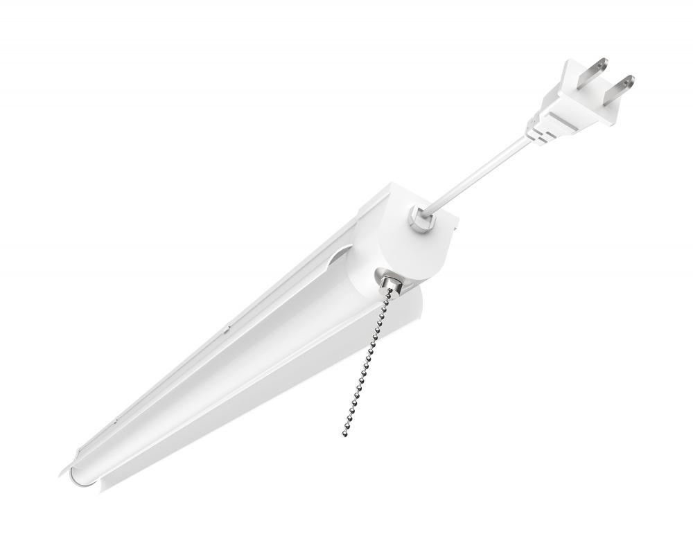 34 Watt; 3 Foot; LED Shop Light with Pull Chain; White Finish; 4000K