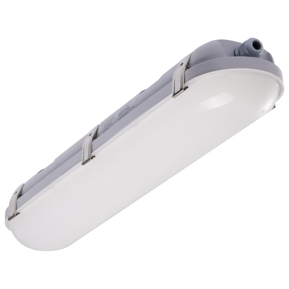 20 Watt LED 2 Foot Linear Vapor Proof Fixture; 3K/4K/5K CCT Selectable; 120-347 Volt; Gray Finish