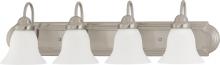 Nuvo 60/3281 - Ballerina - 4 Light 30" Vanity with Frosted White Glass - Brushed Nickel Finish