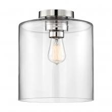 Nuvo 60/6778 - Chantecleer - 1 Light Semi Flush - with Clear Glass - Polished Nickel Finish