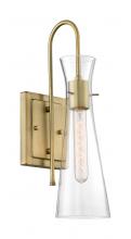Nuvo 60/6857 - Bahari - 1 Light Sconce with Clear Glass - Vintage Brass Finish