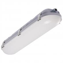 Nuvo 65/836 - 20 Watt LED 2 Foot Linear Vapor Proof Fixture; 3K/4K/5K CCT Selectable; 120-347 Volt; Gray Finish