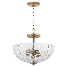 Quorum 2800-15-280 - ADAMS 15" CLEAR/HAMMERED DUAL MOUNT - AGB