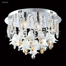 James R Moder 96324S2GTW - Murano Collection Flush Mount