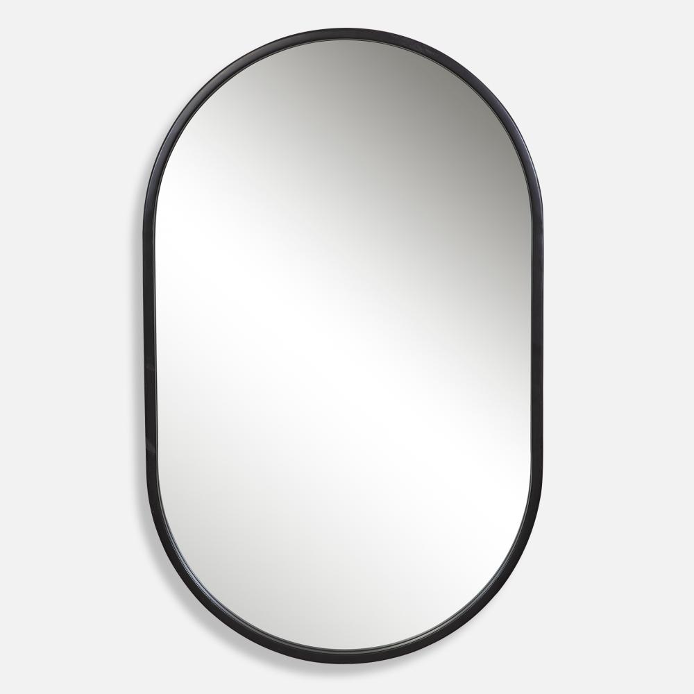 Uttermost Varina Minimalist Black Oval Mirror