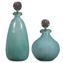 Uttermost 17841 - Uttermost Mellita Aqua Glass Bottles, S/2