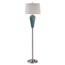 Uttermost 28101 - Uttermost Almanzora Blue Glass Floor Lamp