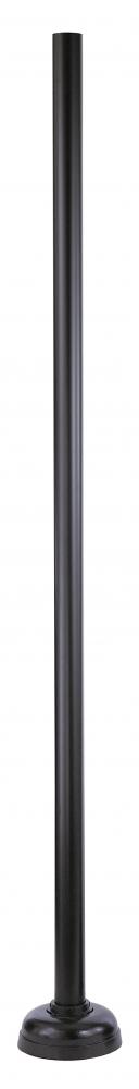 8'x3" ALUM SURFACE MOUNT POST BLACK - POST & FLANGE ONLY