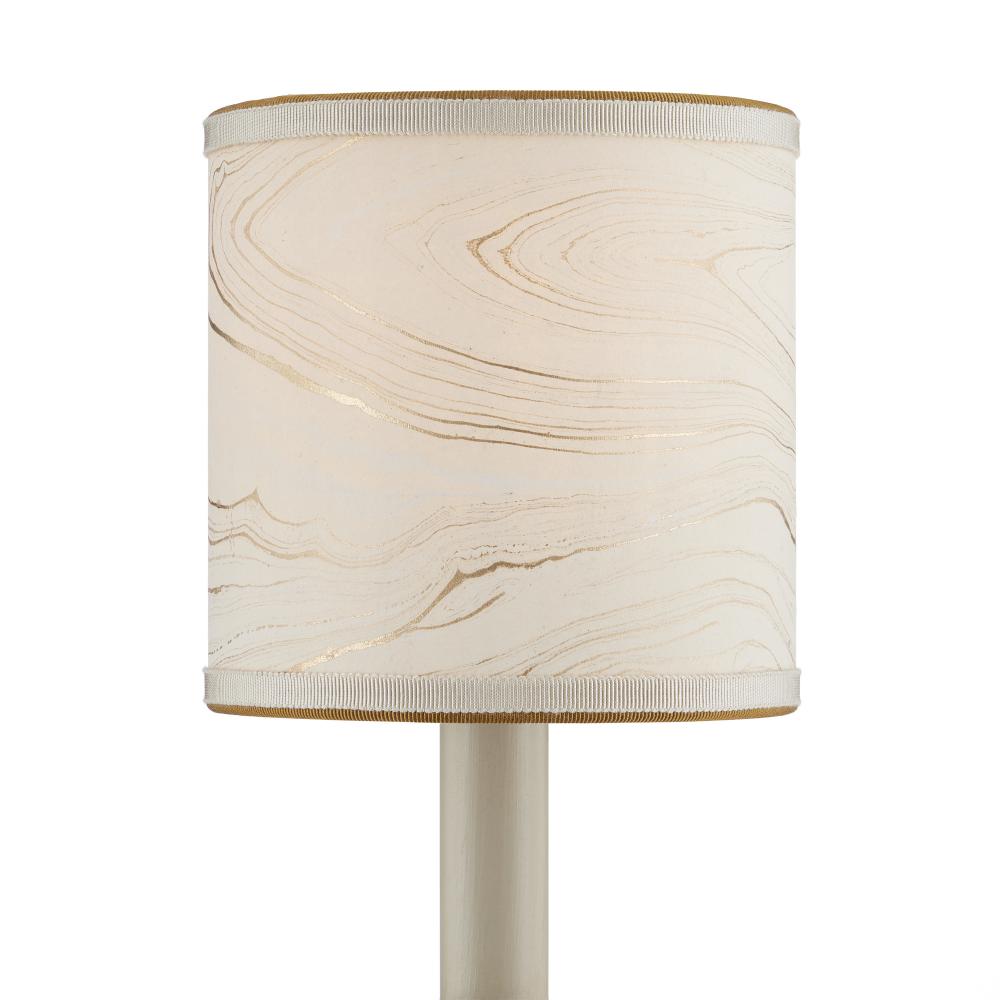 Marble Cream Paper Drum Chandelier Shade