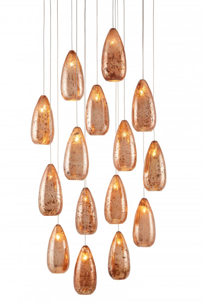 Rame 15-Light Round Multi-Drop Pendant