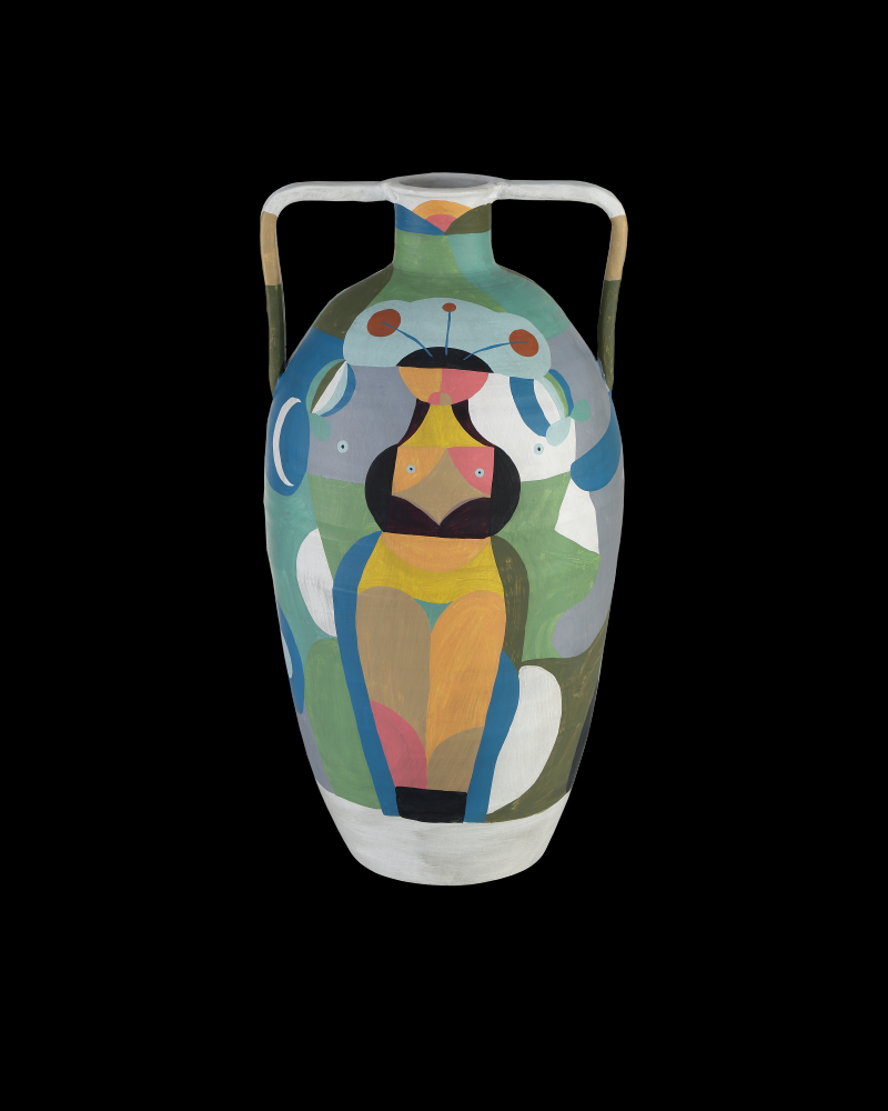 Amphora Large Multi-Colored Vase