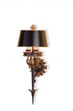 Currey 5412 - The Duke Gold Wall Sconce, Black Shade