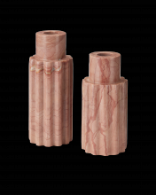 Currey 1200-0953 - Penrose Pink Candle Holder Set of 2